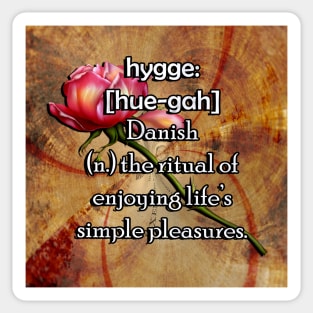 Hygge Living Simply Quote Danish Definition Hygee Sticker